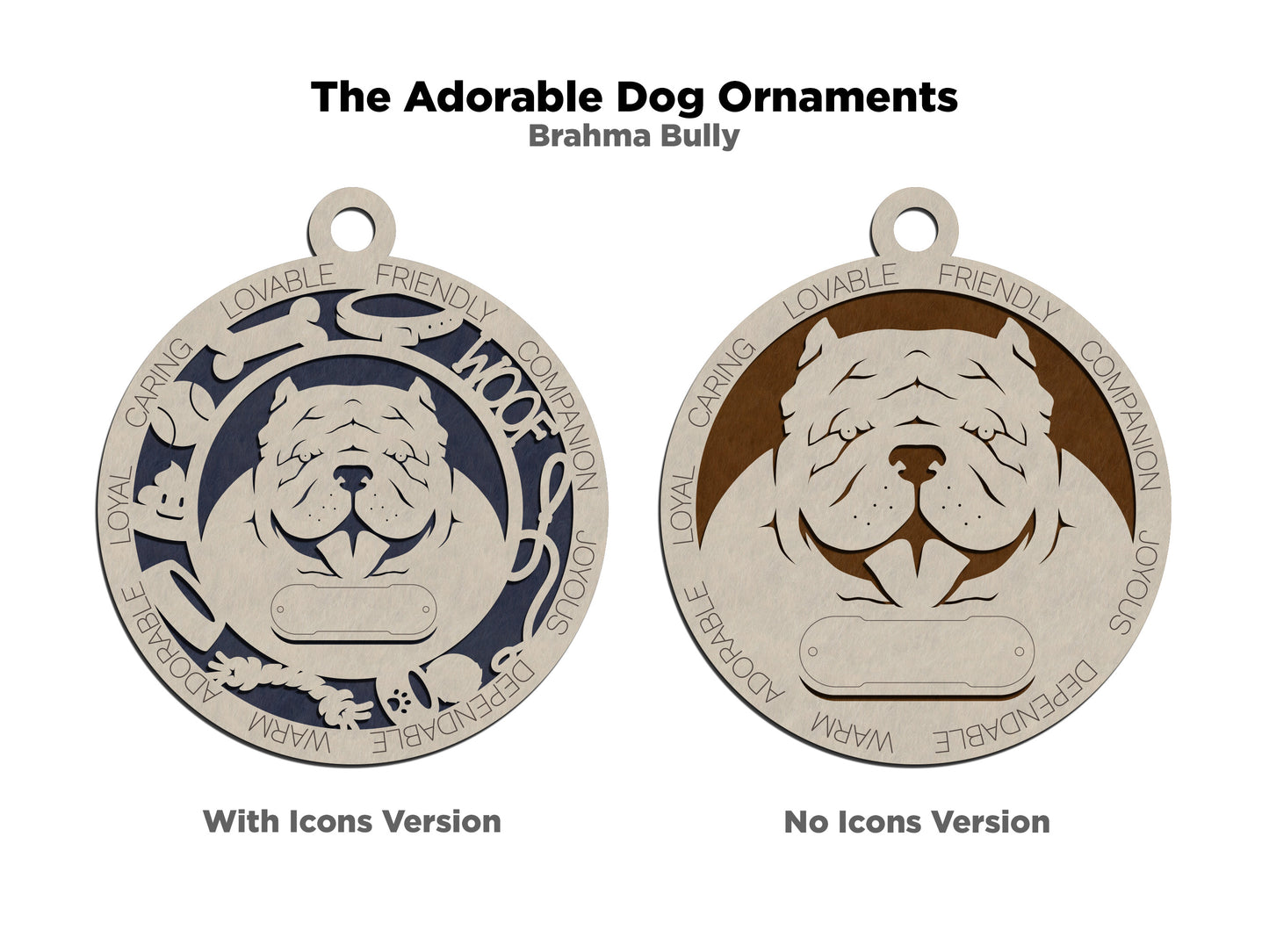 Adorable Dog Ornaments - Brahma Bully