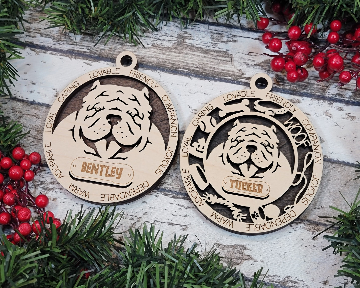 Adorable Dog Ornaments - Brahma Bully