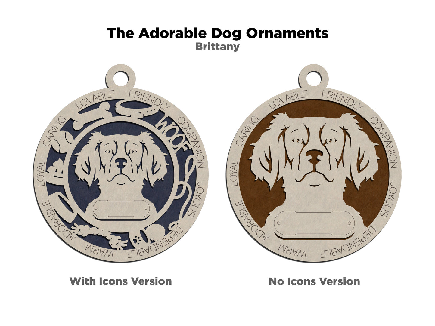 Adorable Dog Ornaments - Brittany