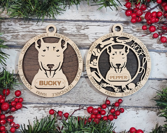 Adorable Dog Ornaments - Bull Terrier