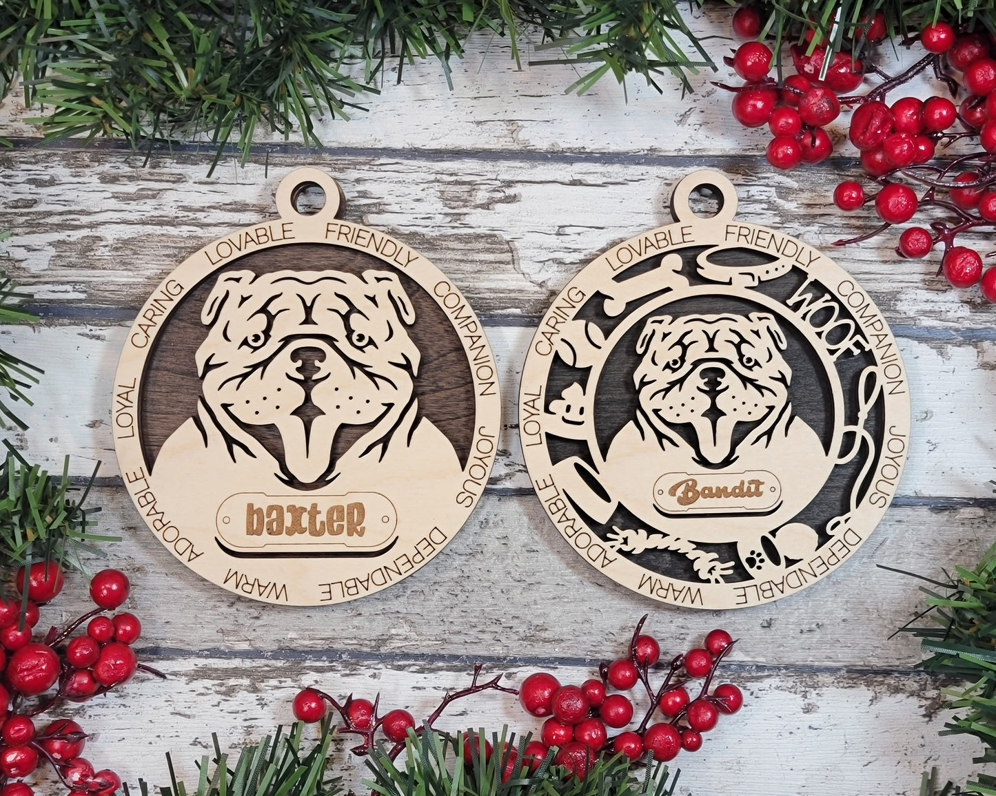 Adorable Dog Ornaments - Bulldog