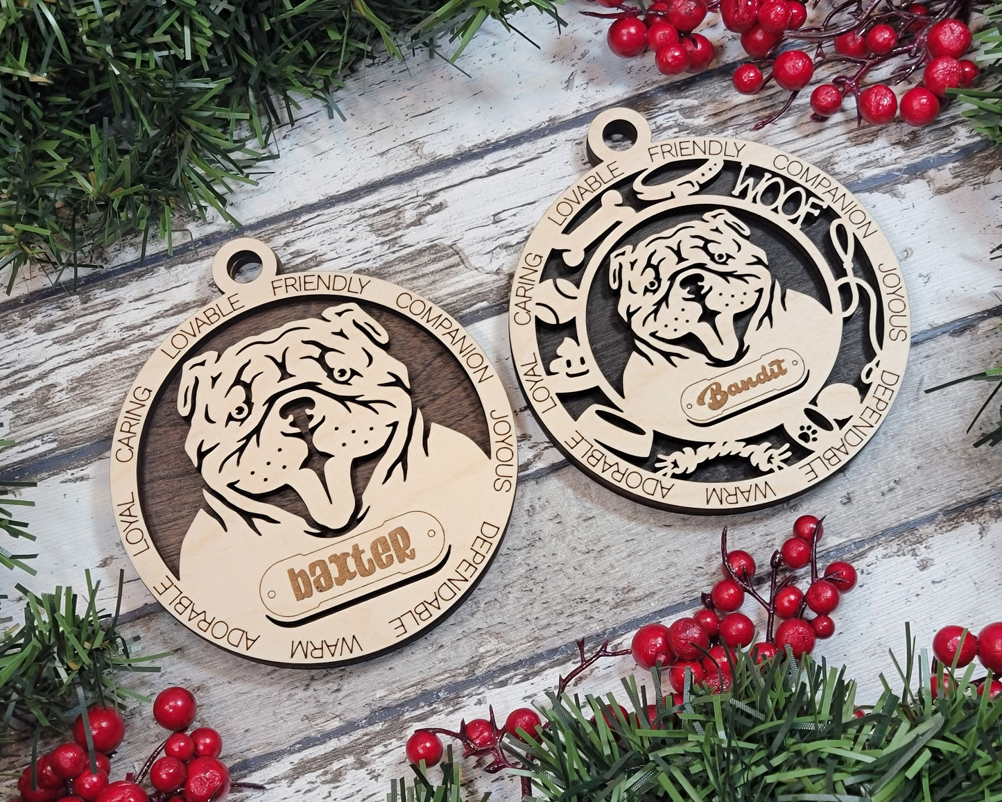 Adorable Dog Ornaments - Bulldog