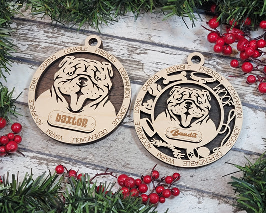 Adorable Dog Ornaments - Bulldog