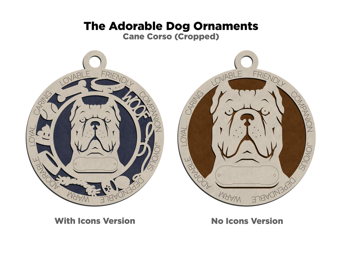 Adorable Dog Ornaments - Cane Corso