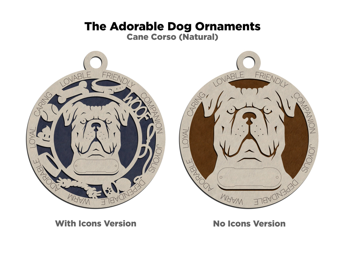 Adorable Dog Ornaments - Cane Corso