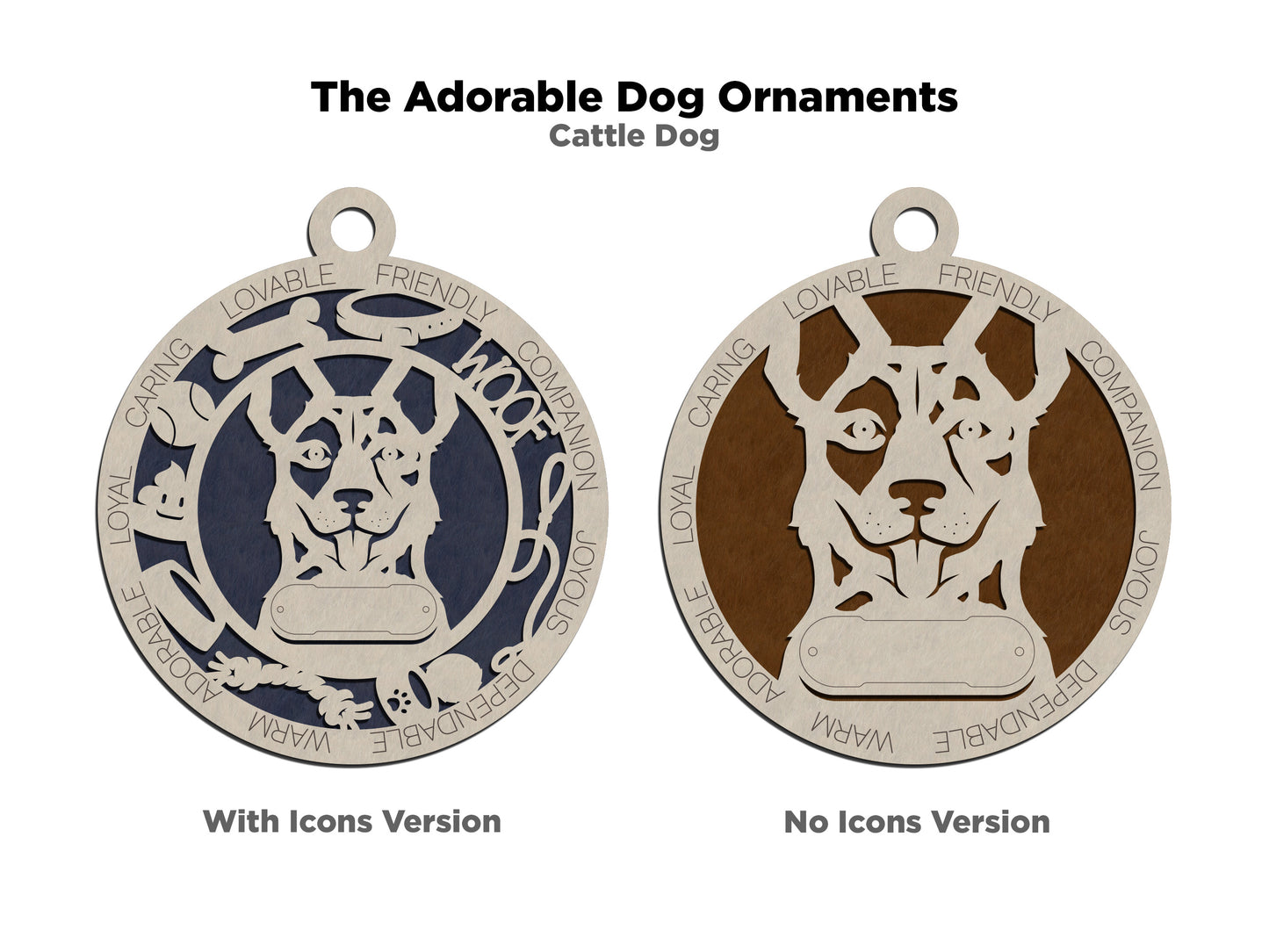 Adorable Dog Ornaments - Cattle Dog