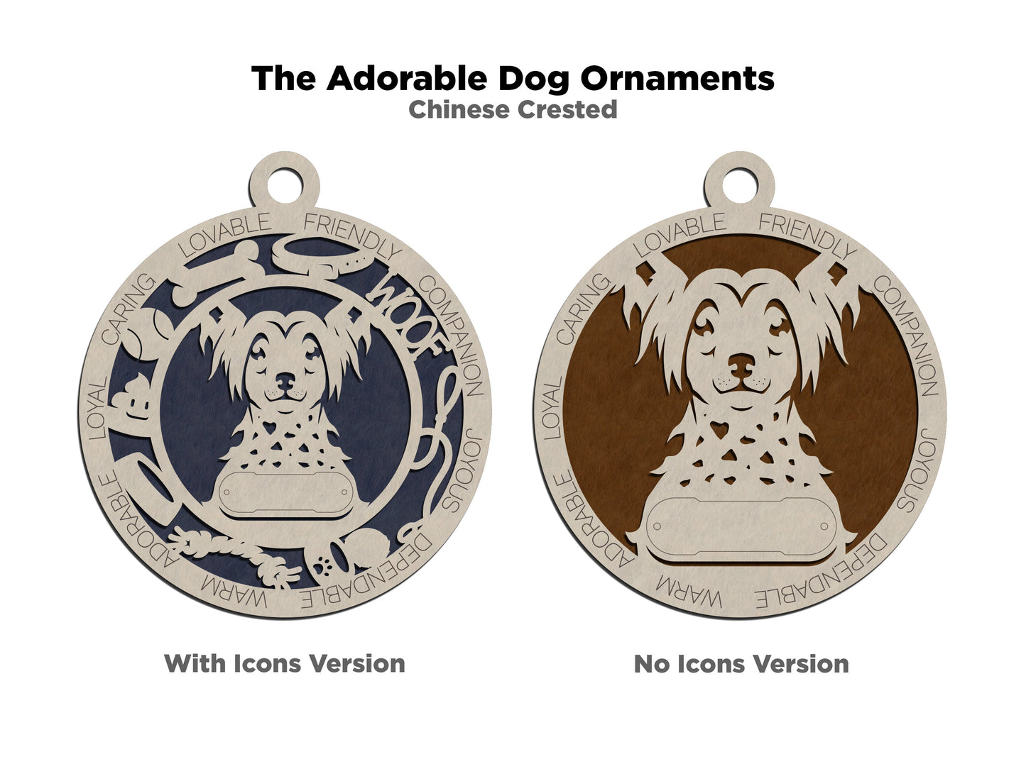 Adorable Dog Ornaments - Chinese Crested