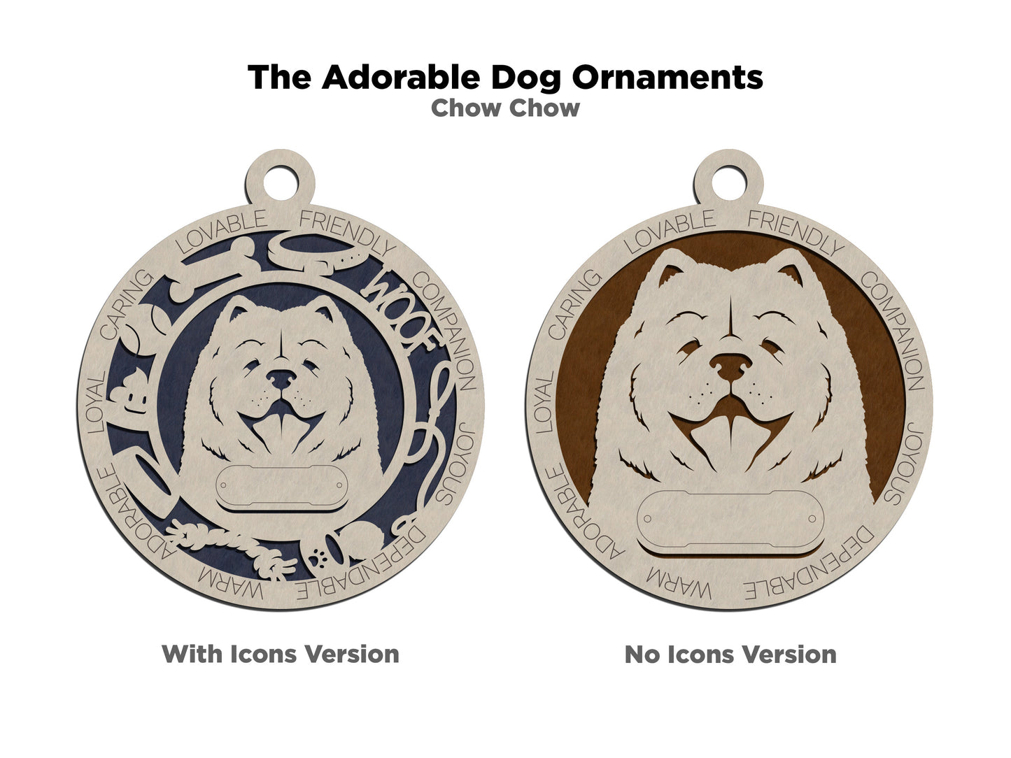 Adorable Dog Ornaments - Chow Chow