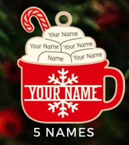 Hot Coco Mug 1-11 Names Design 1