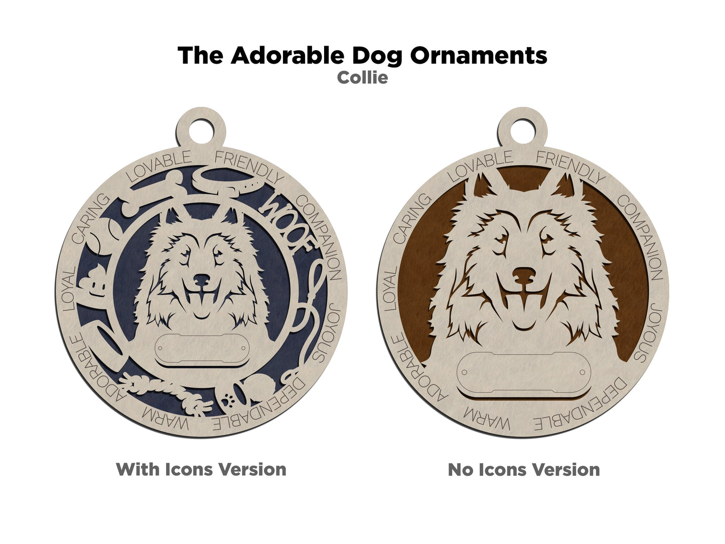 Adorable Dog Ornaments - Collie