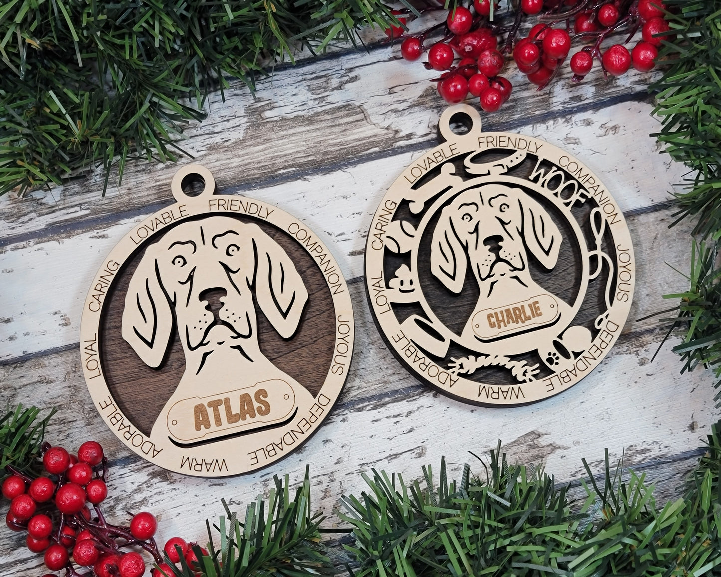 Adorable Dog Ornaments - Coonhound