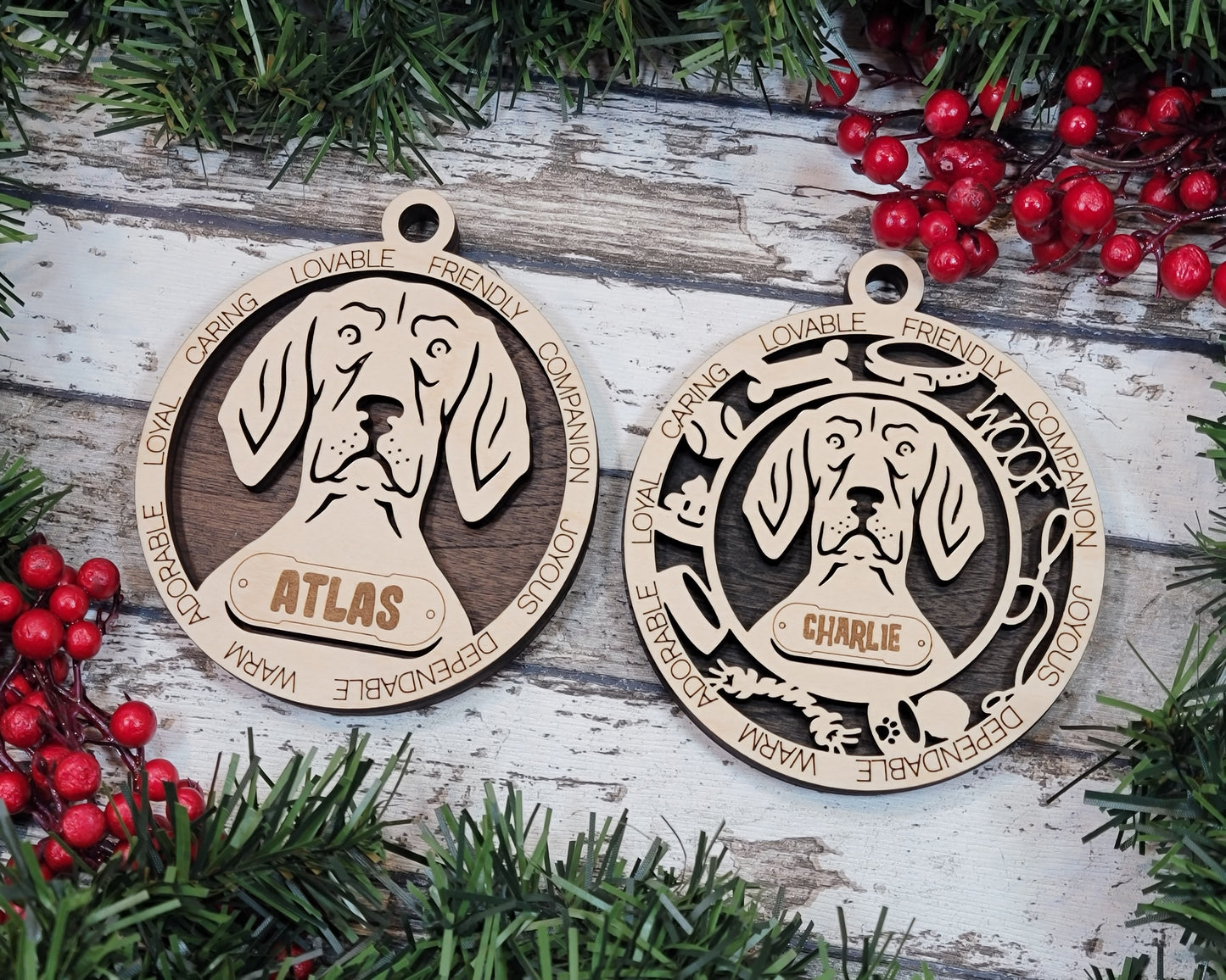 Adorable Dog Ornaments - Coonhound