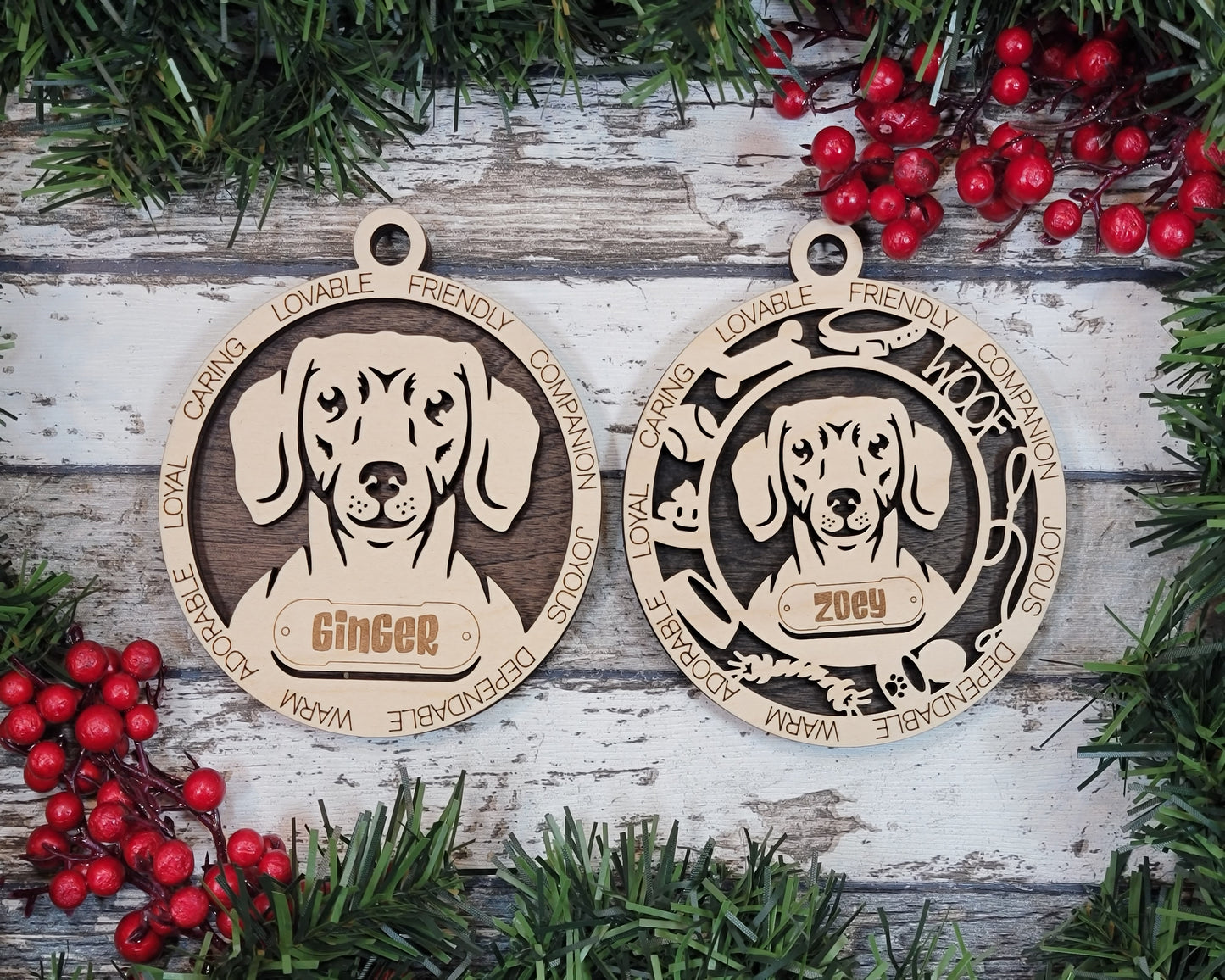 Adorable Dog Ornaments - Dachshund