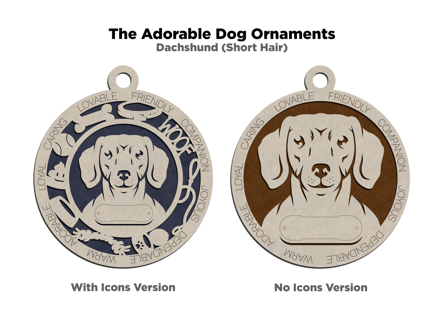 Adorable Dog Ornaments - Dachshund