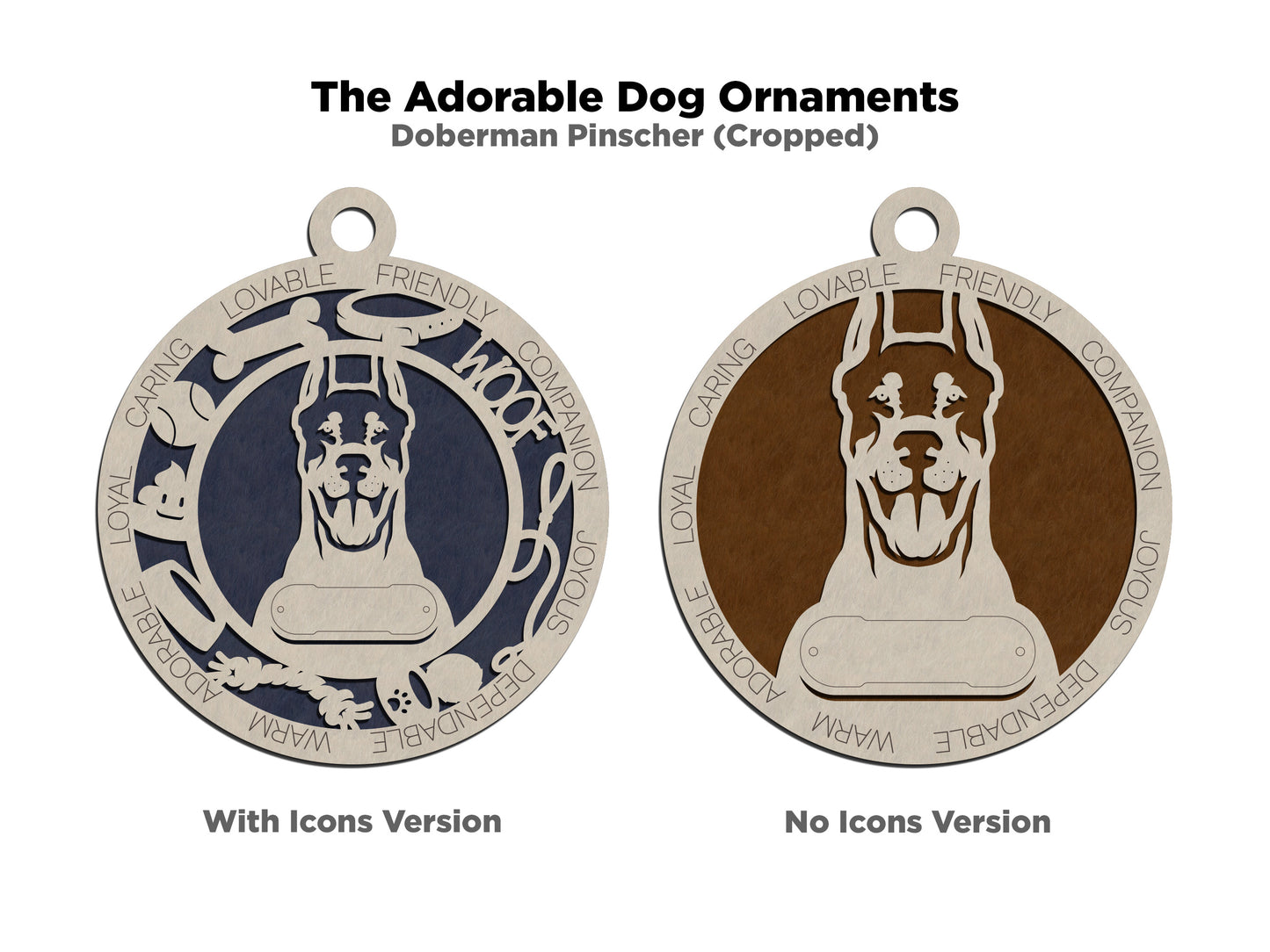 Adorable Dog Ornaments - Doberman Pinscher