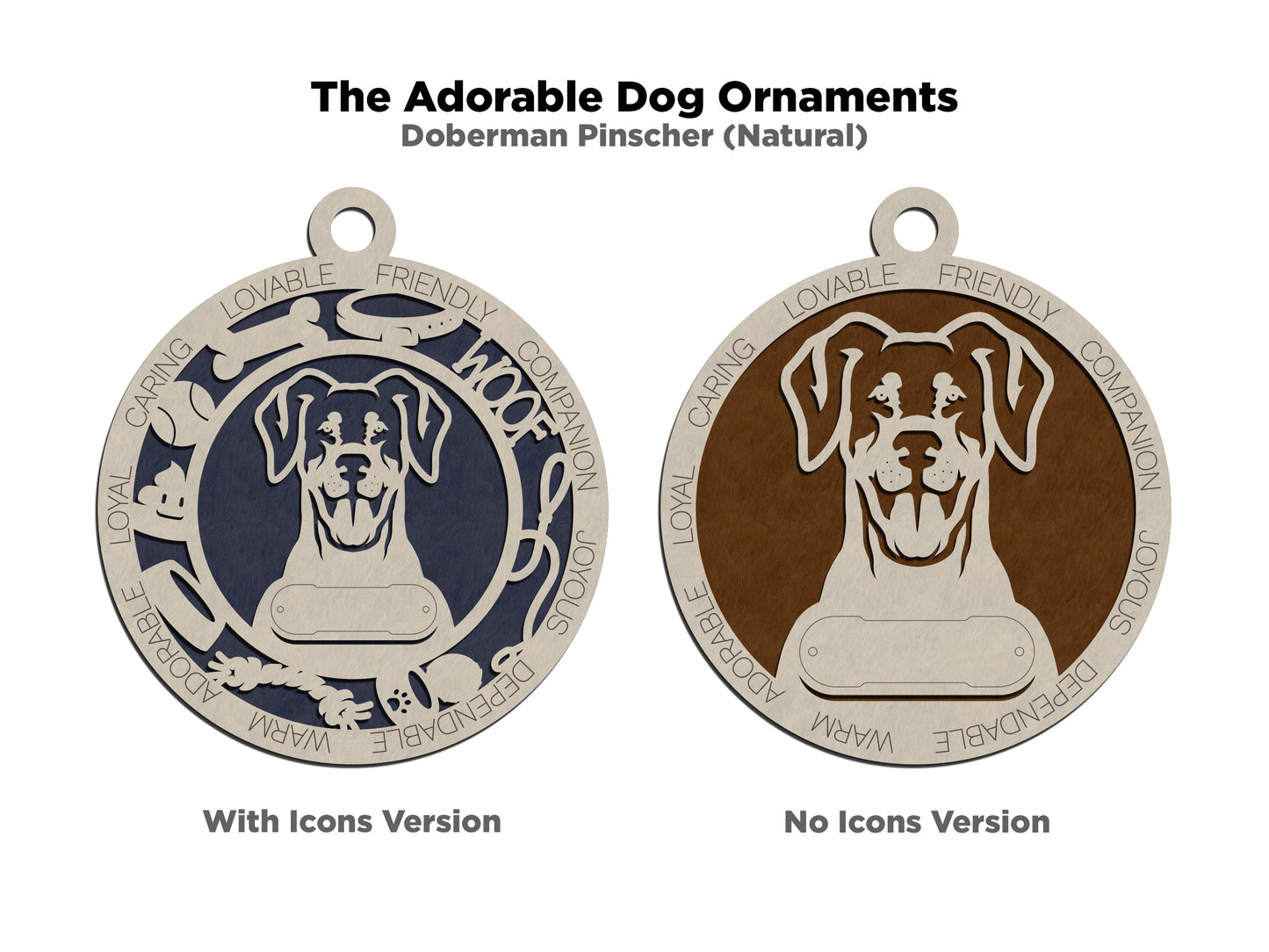 Adorable Dog Ornaments - Doberman Pinscher