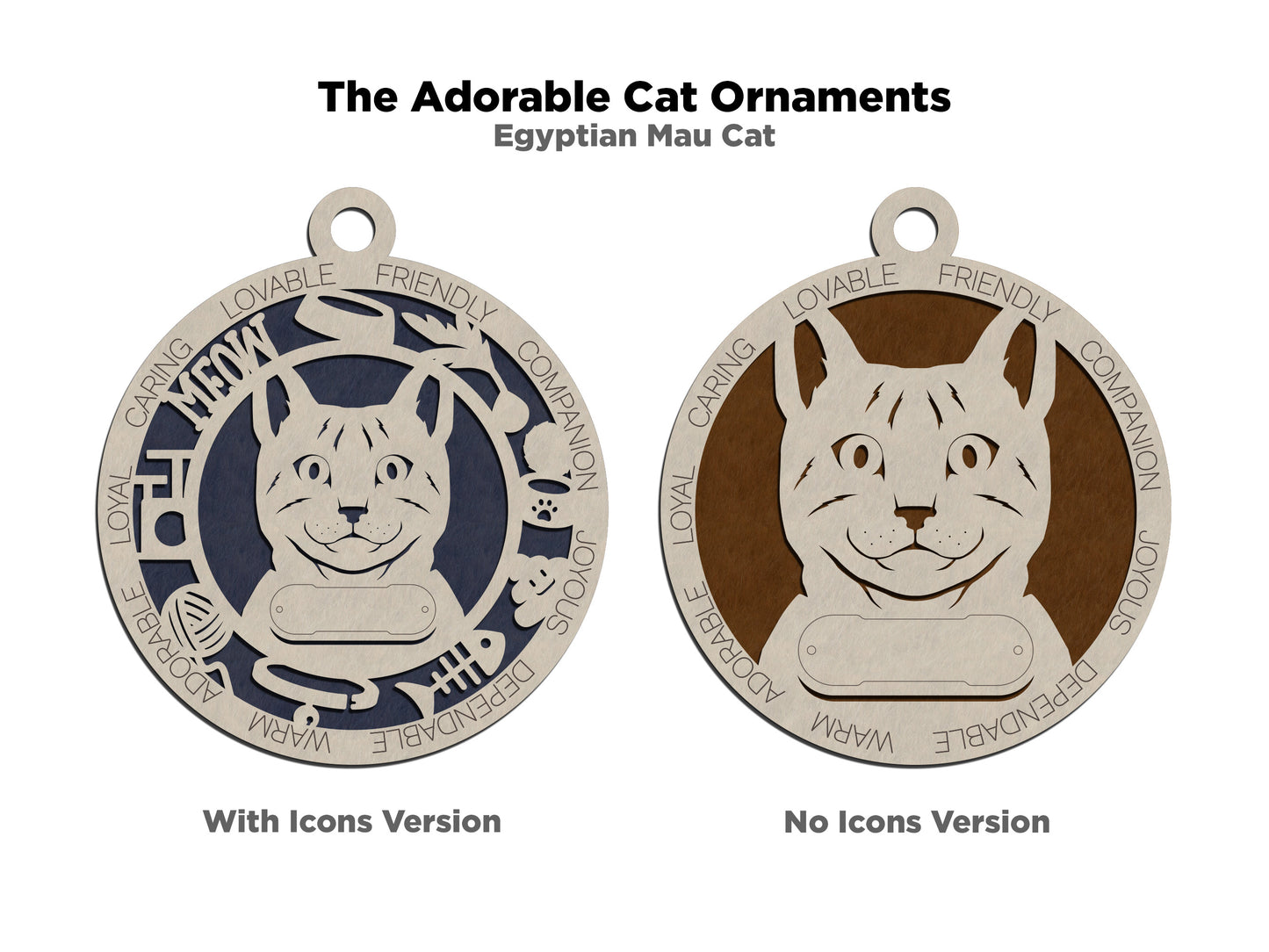 Adorable Cat Ornaments - Egyptian Mau Cat