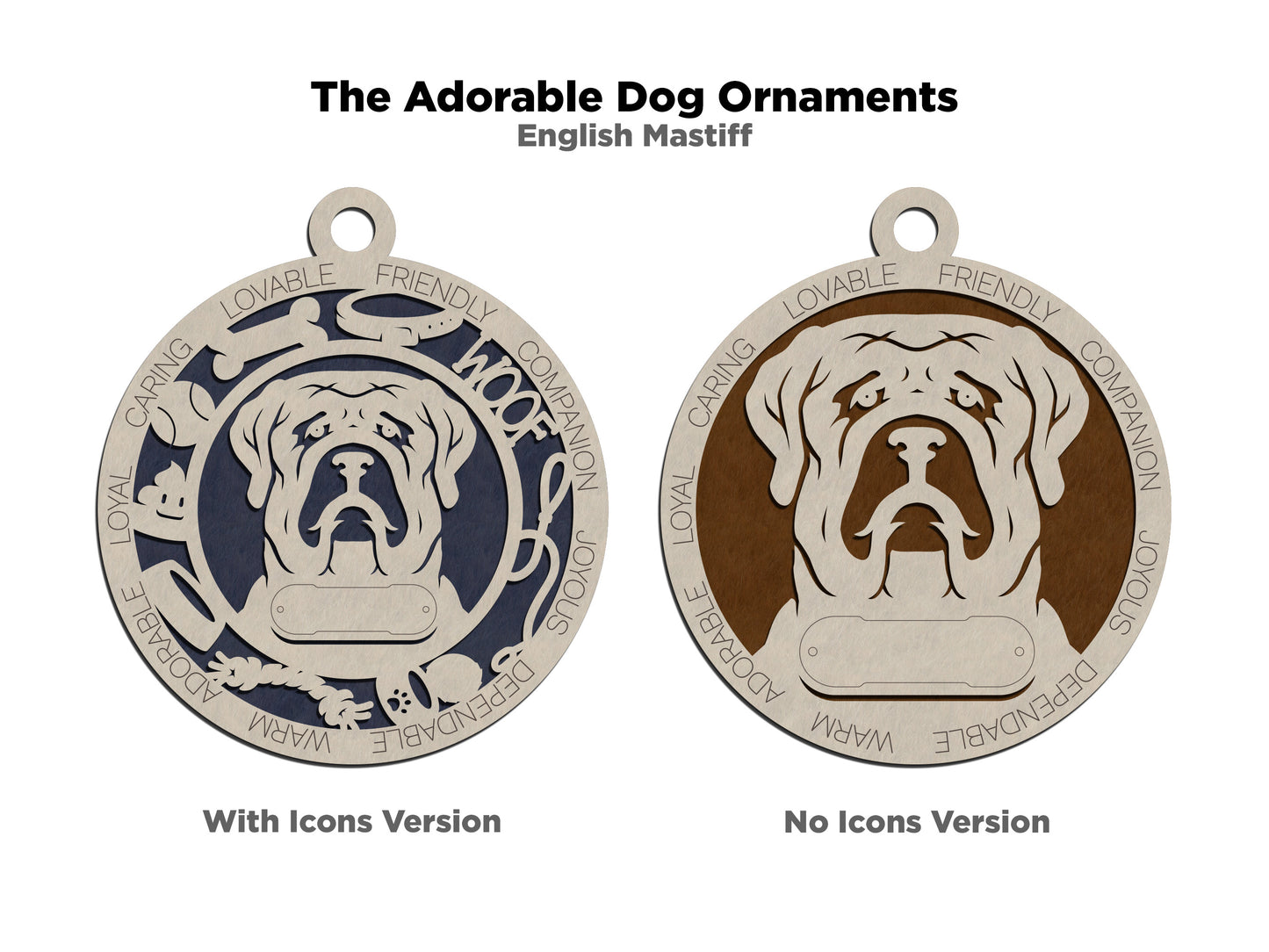 Adorable Dog Ornaments - English Mastiff