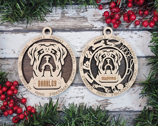 Adorable Dog Ornaments - English Mastiff