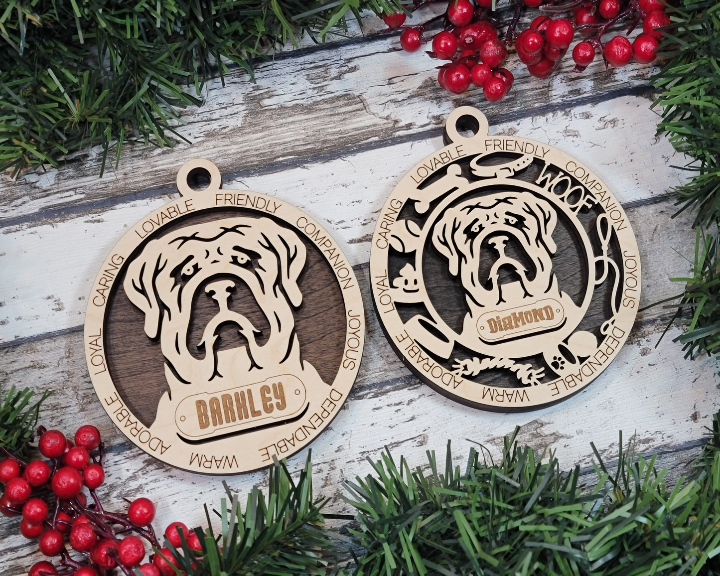 Adorable Dog Ornaments - English Mastiff