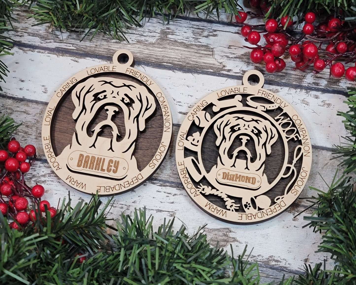 Adorable Dog Ornaments - English Mastiff