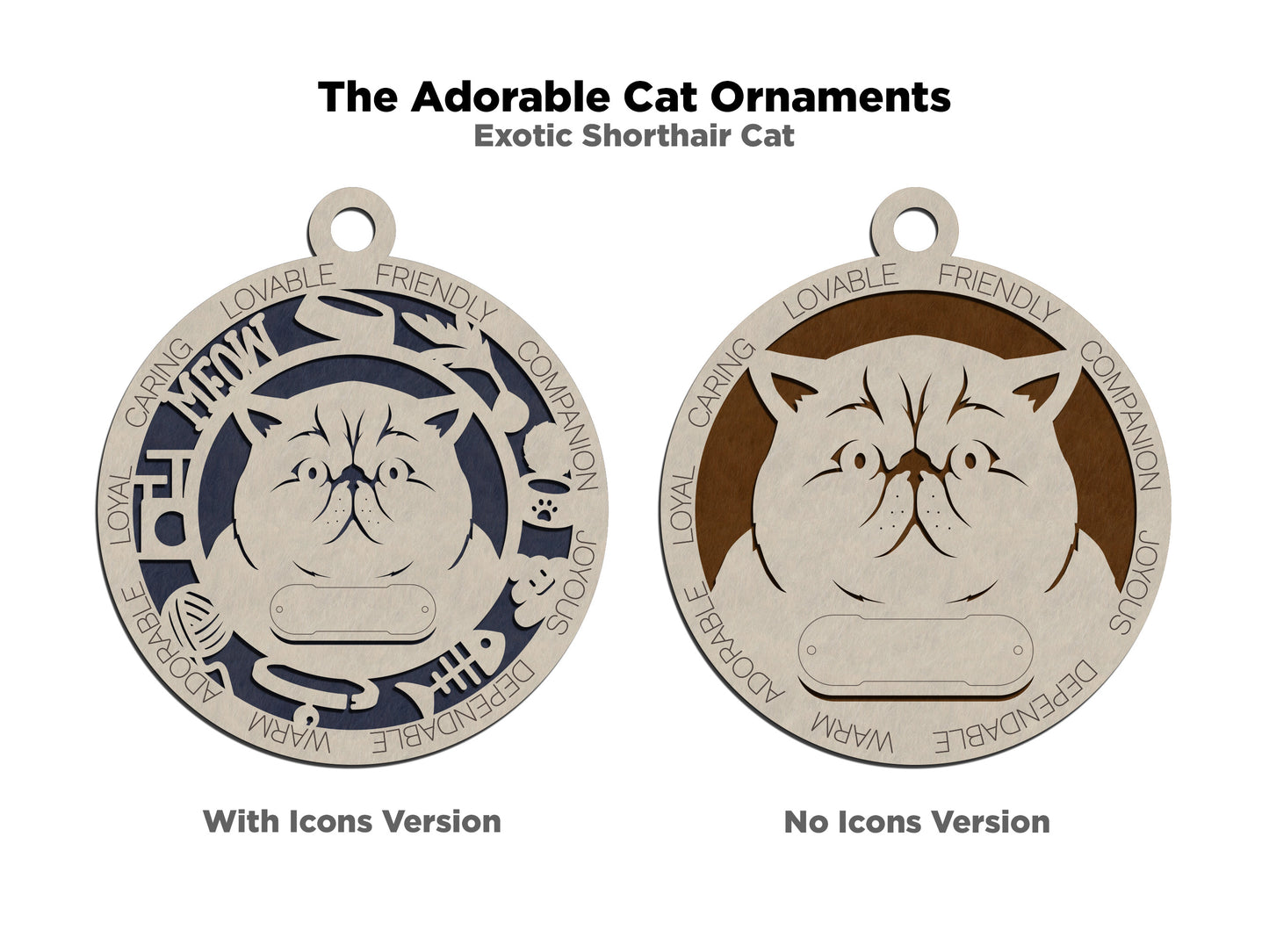 Adorable Cat Ornaments - Exotic Shorthair Cat