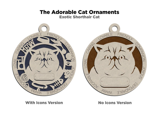 Adorable Cat Ornaments - Exotic Shorthair Cat