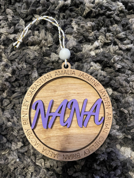 Round Customized Family Ornament