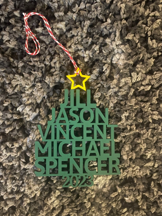 Christmas Tree Family Ornament