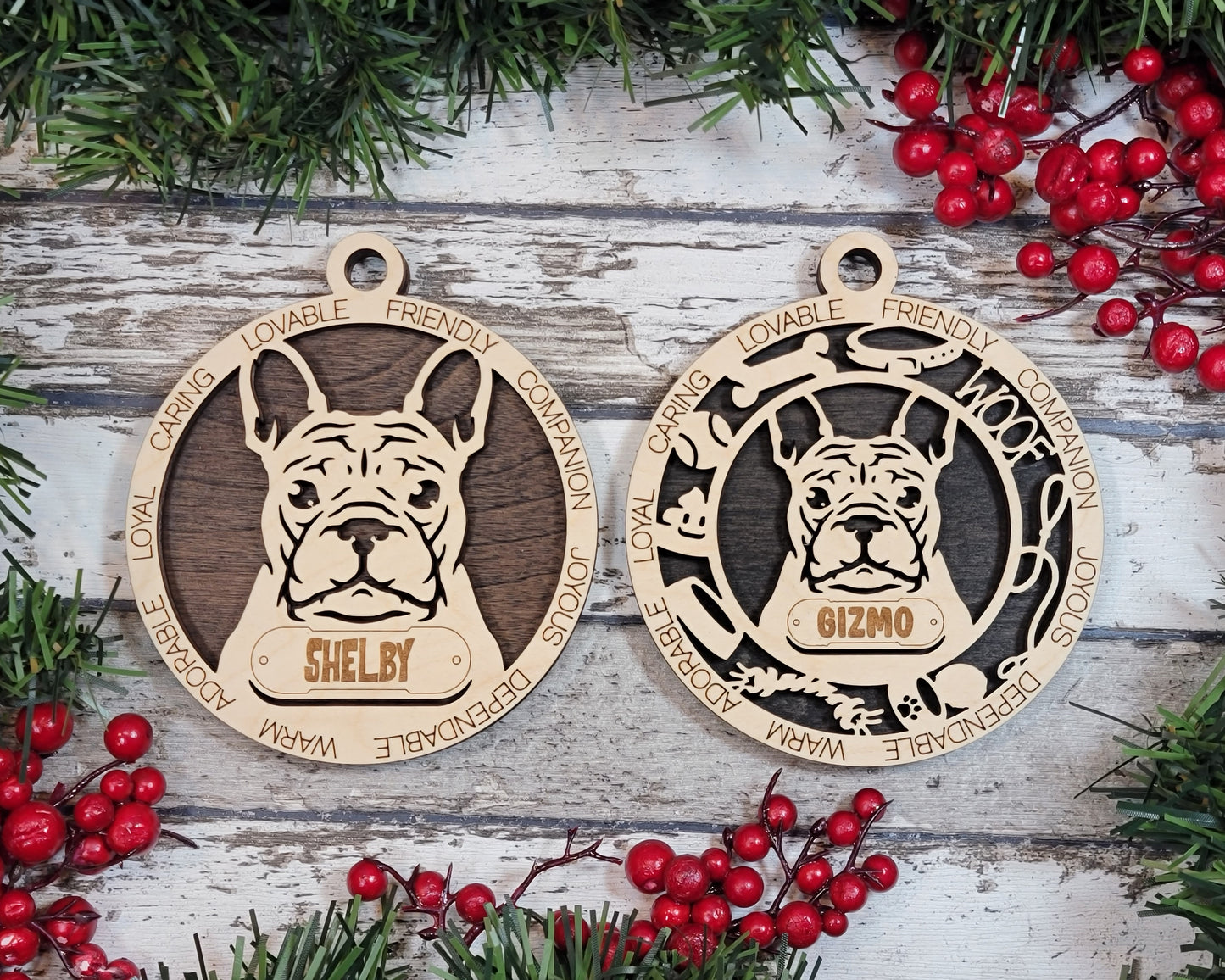 Adorable Dog Ornaments - French Bulldog