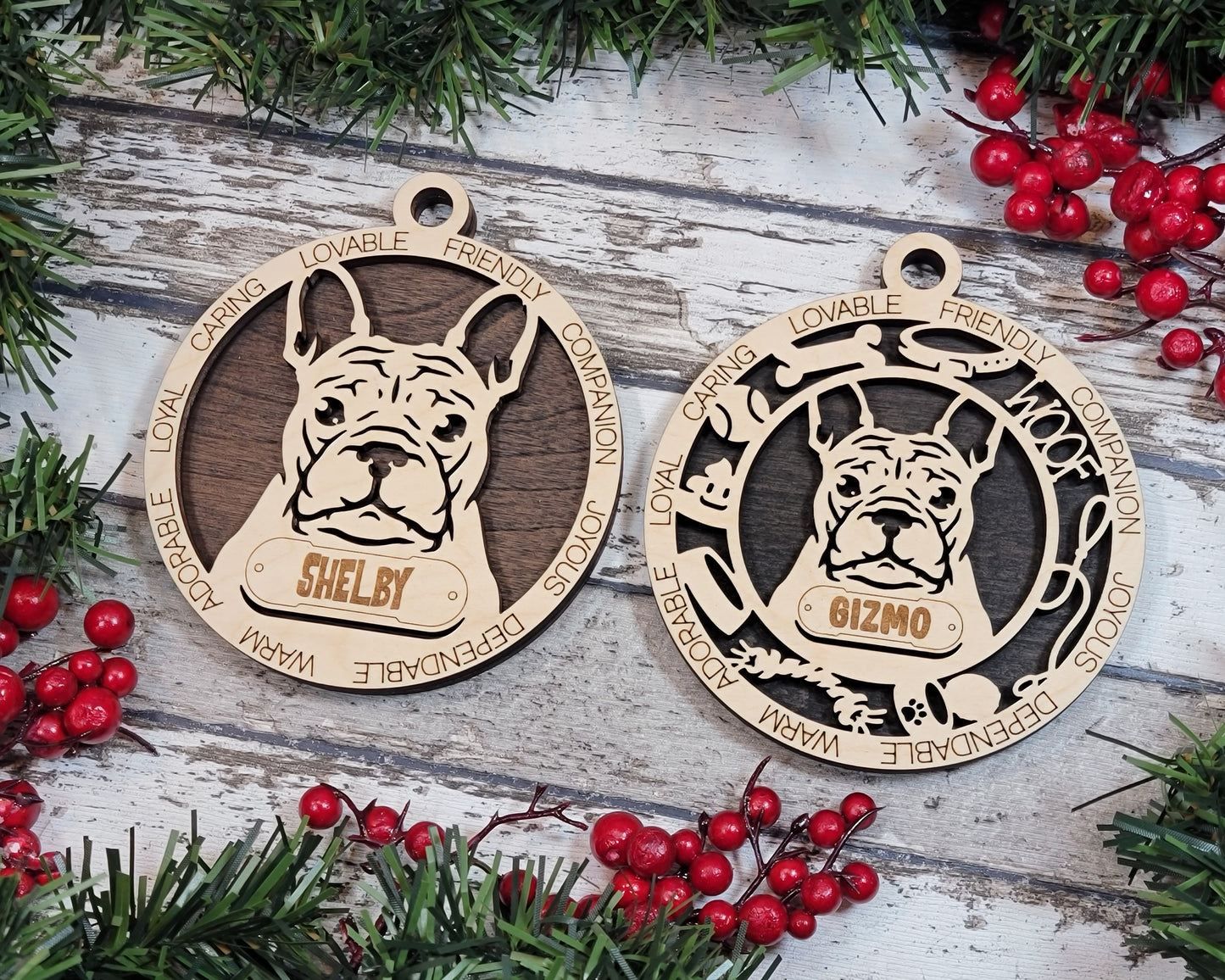 Adorable Dog Ornaments - French Bulldog