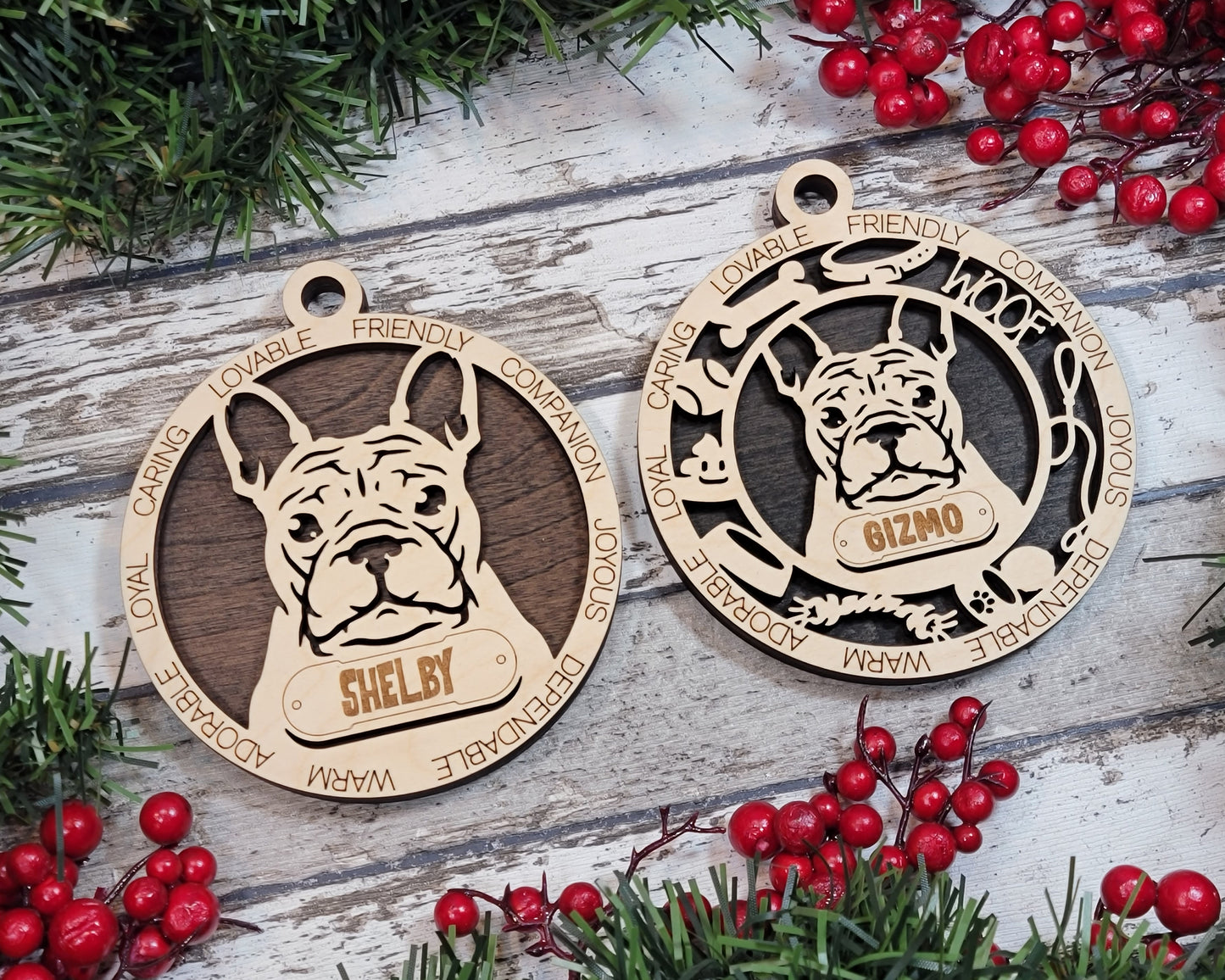 Adorable Dog Ornaments - French Bulldog