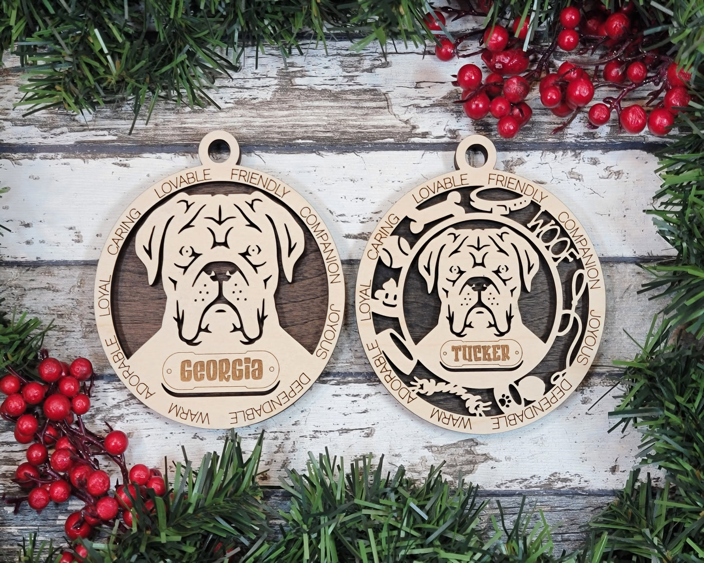 Adorable Dog Ornaments - French Mastiff