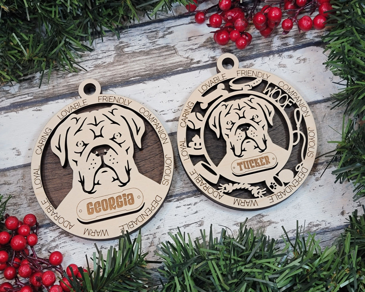 Adorable Dog Ornaments - French Mastiff