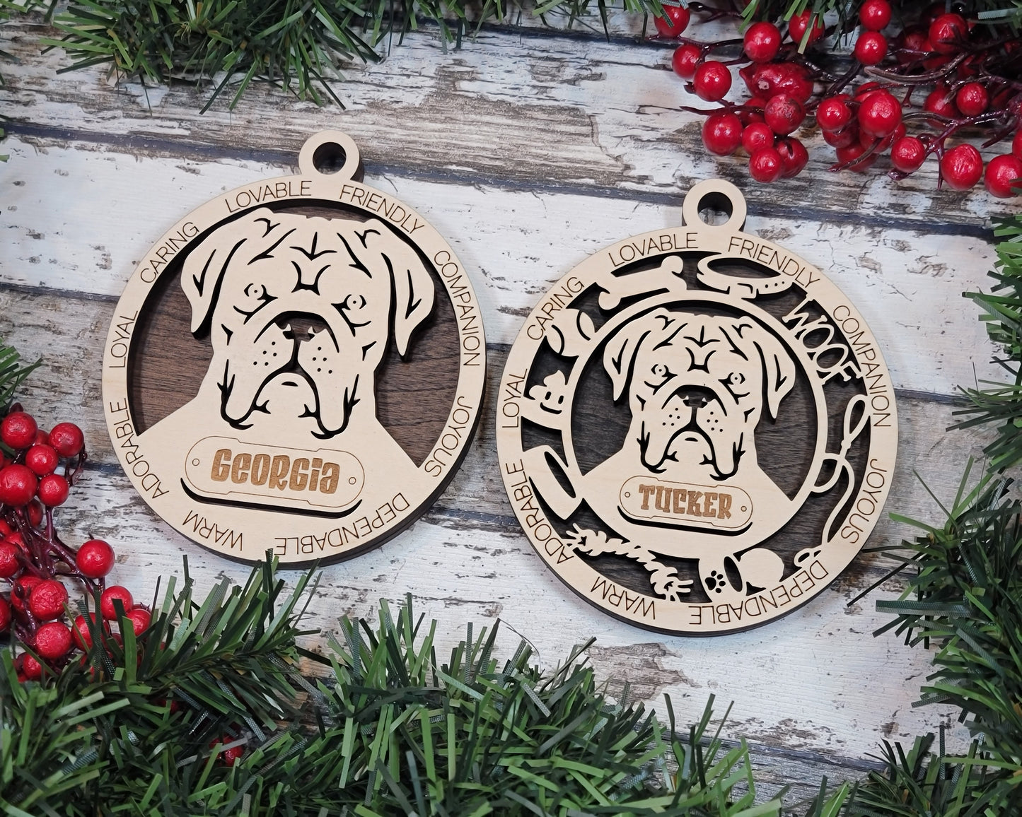 Adorable Dog Ornaments - French Mastiff