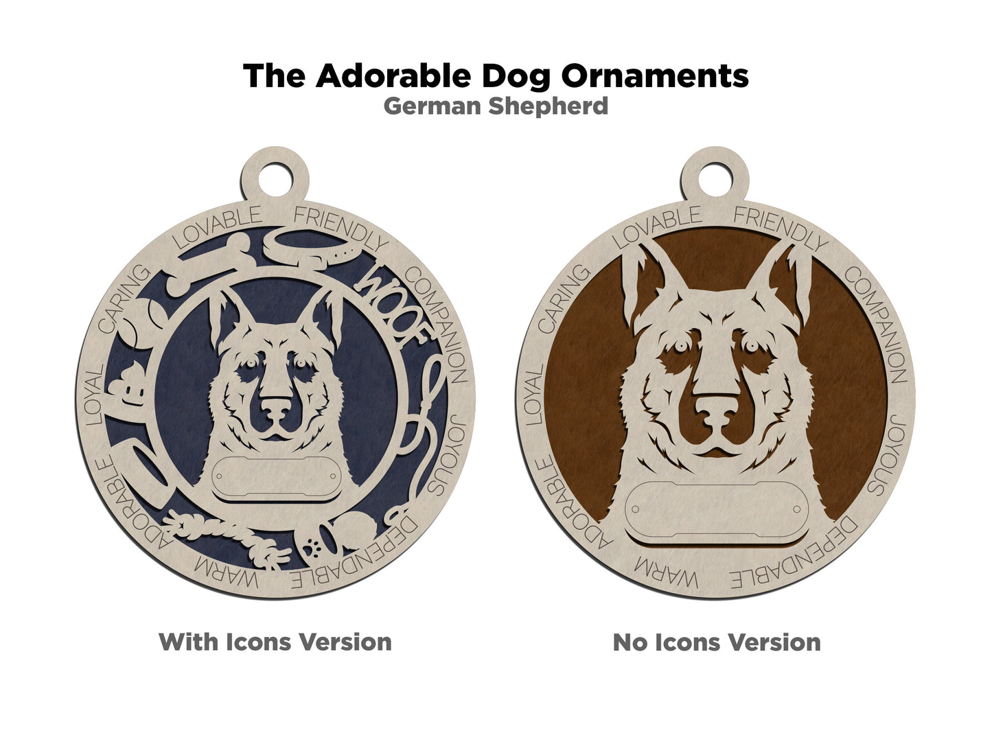 Adorable Dog Ornaments - German Shepherd