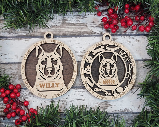 Adorable Dog Ornaments - German Shepherd