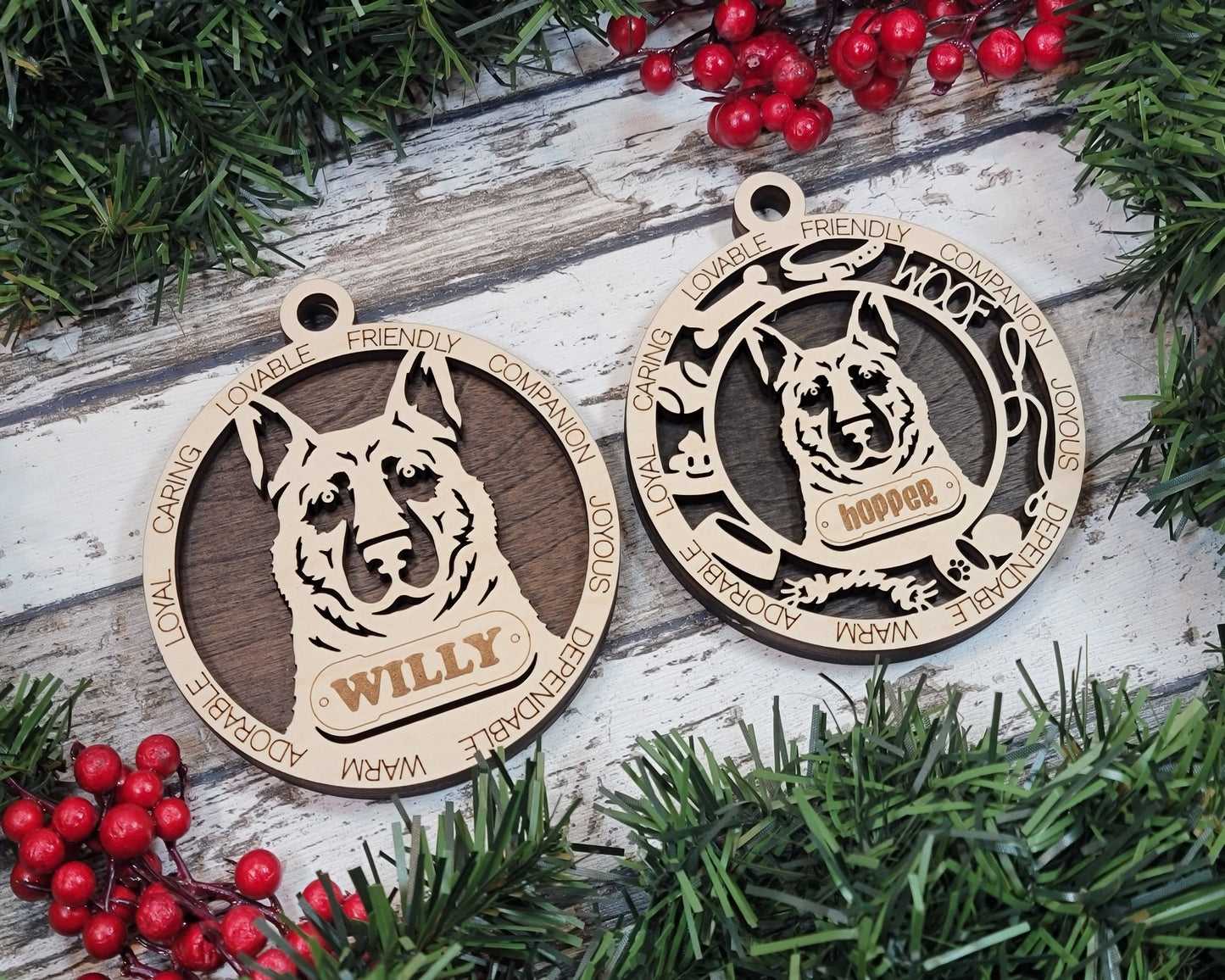 Adorable Dog Ornaments - German Shepherd