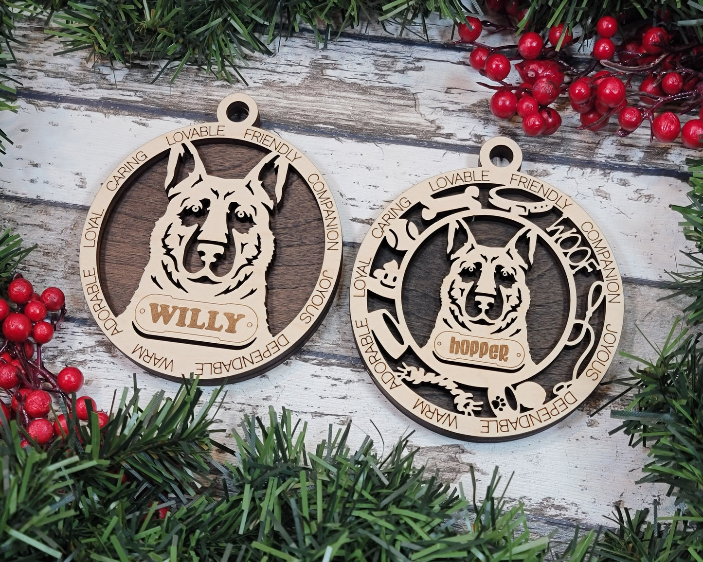 Adorable Dog Ornaments - German Shepherd