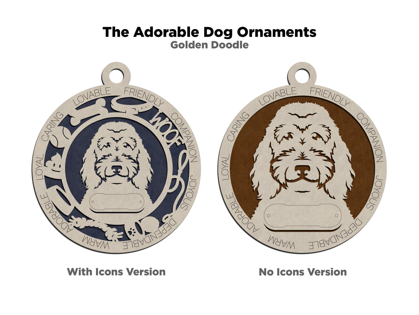 Adorable Dog Ornaments - Goldendoodle