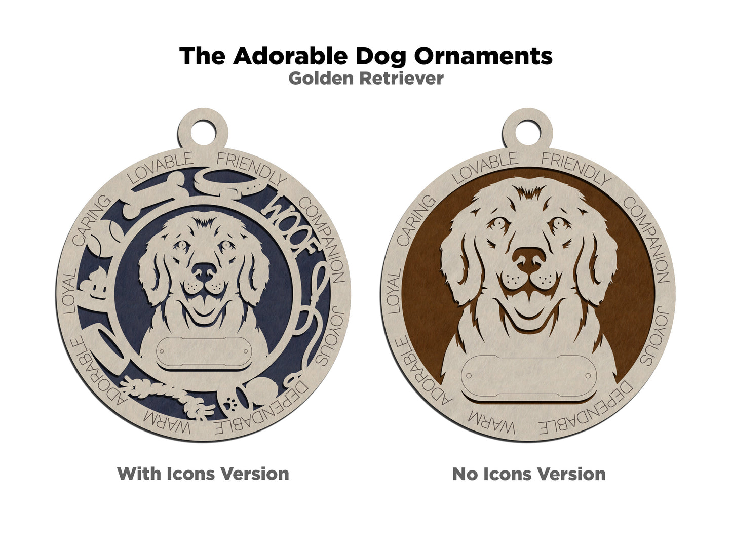 Adorable Dog Ornaments - Golden Retriever