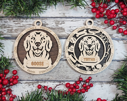 Adorable Dog Ornaments - Golden Retriever