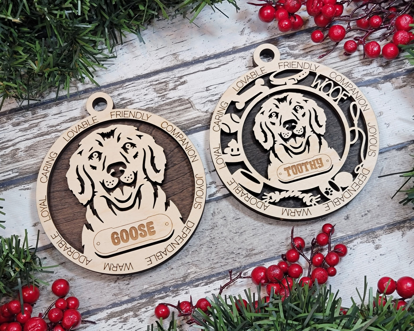 Adorable Dog Ornaments - Golden Retriever