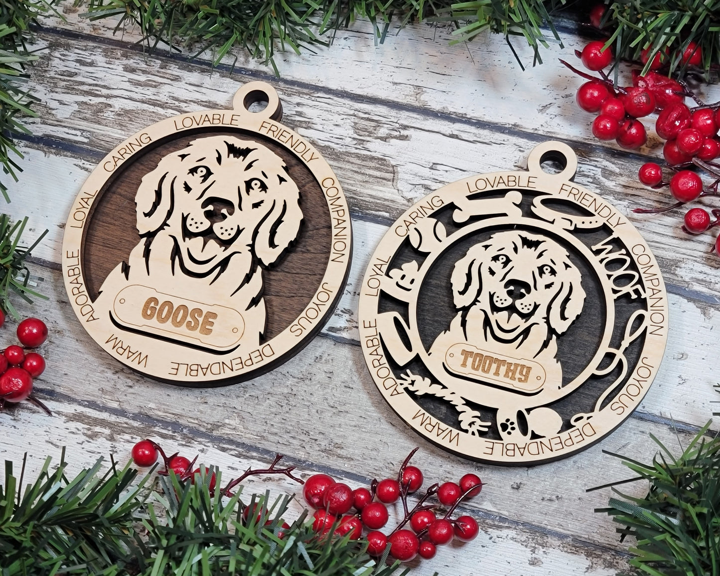 Adorable Dog Ornaments - Golden Retriever