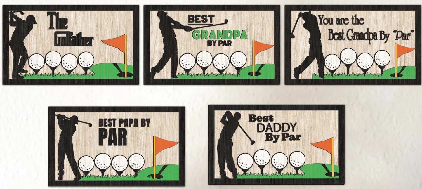 Golf Themed Dad/Grandfather Sign.