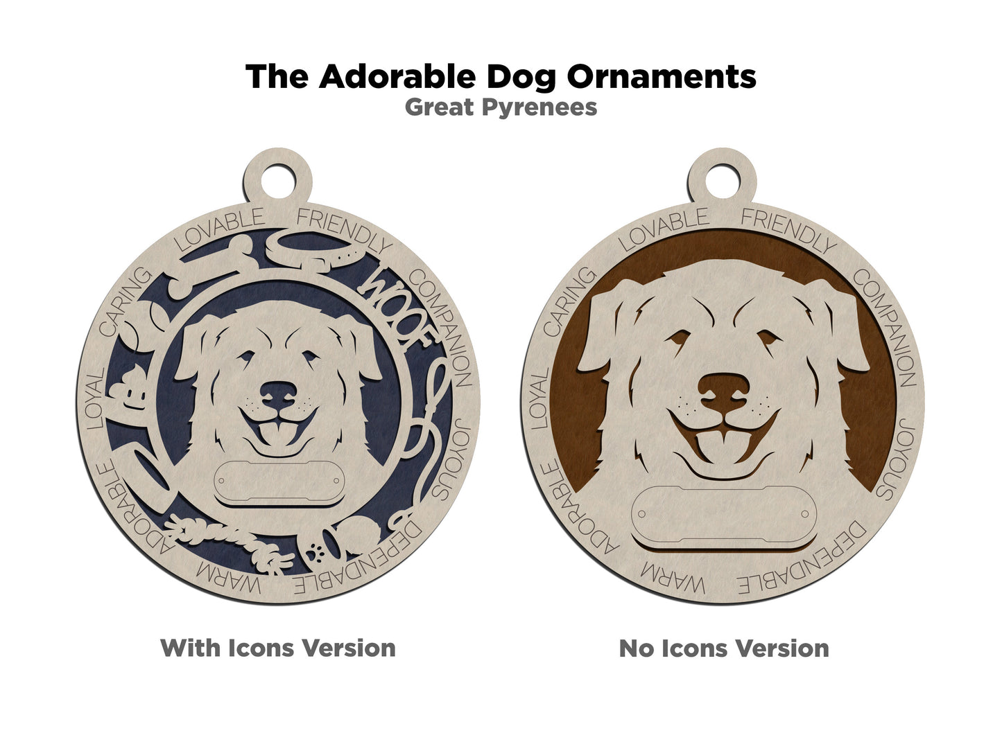 Adorable Dog Ornaments - Great Pyrenees