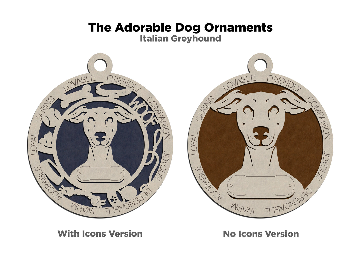 Adorable Dog Ornaments - Italian Greyhound