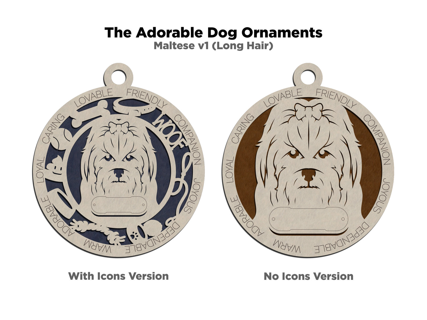 Adorable Dog Ornaments - Maltese