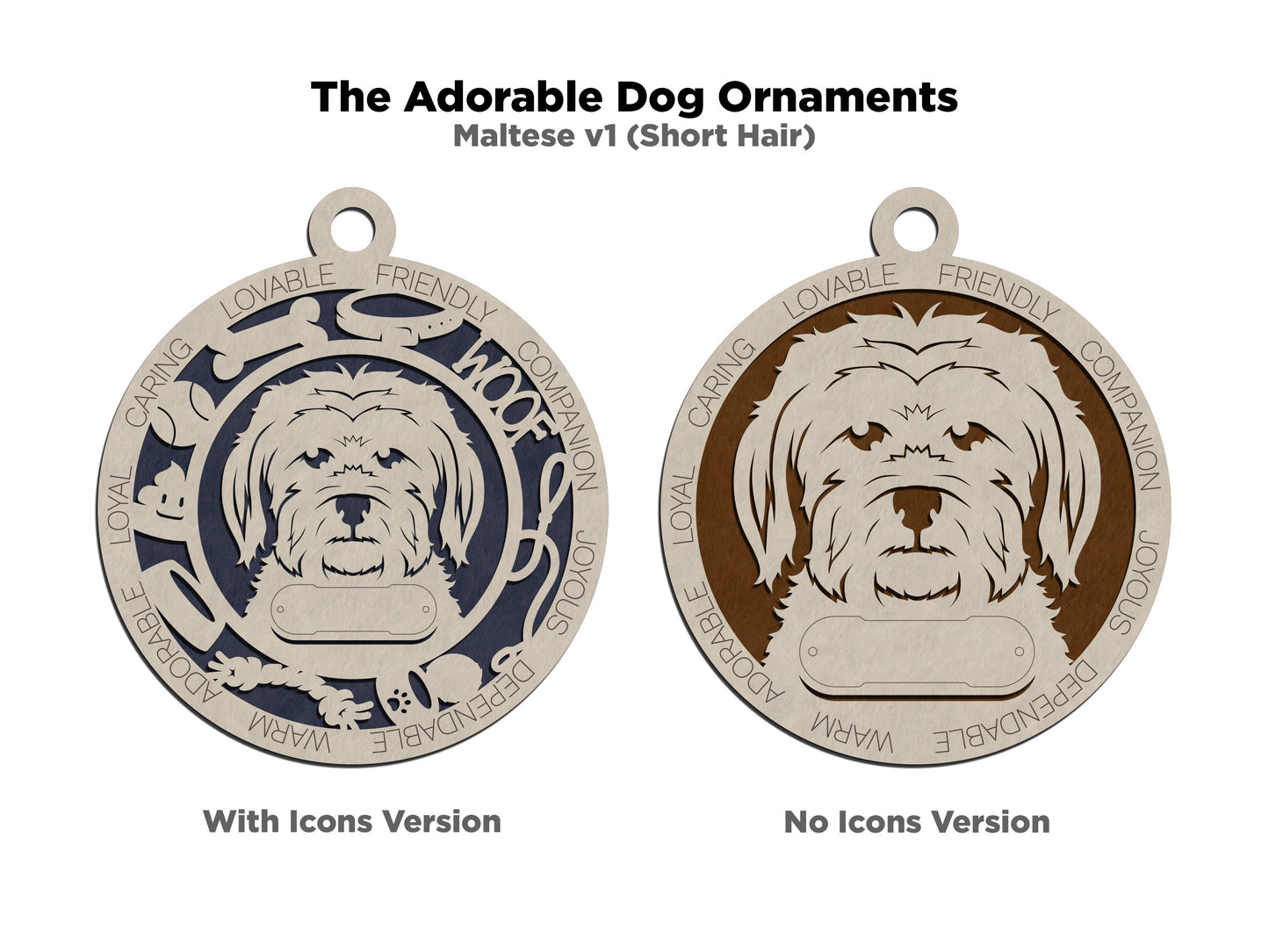 Adorable Dog Ornaments - Maltese