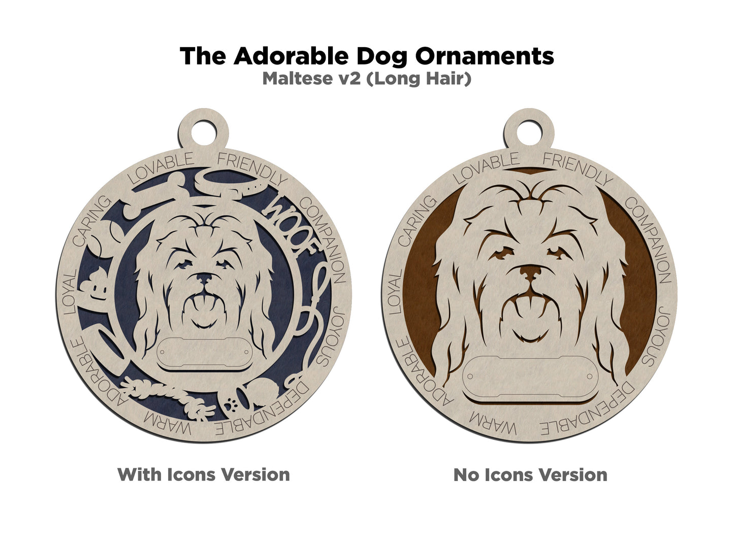 Adorable Dog Ornaments - Maltese